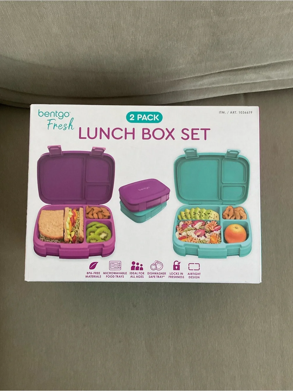 Bentgo Fresh 2-Pack Kids Food Storage Boxes in Purple and Teal